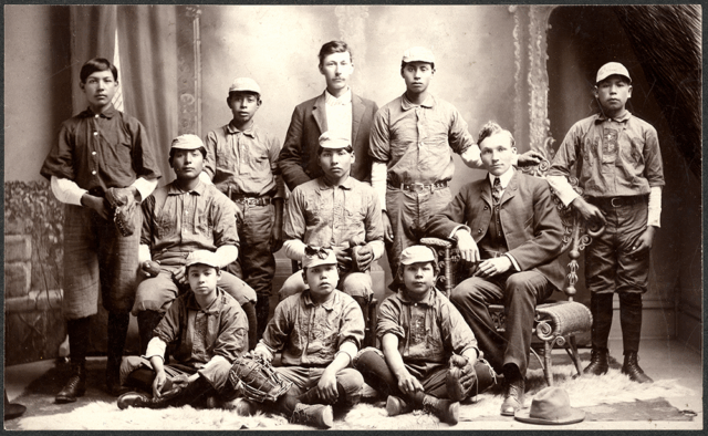 Photograph of the 1904 Wealaka Mission Baseball team